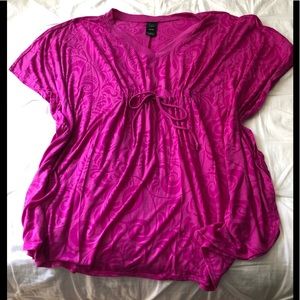 HALF OFF SALE! Catalina fuchsia beach cover up Sz L